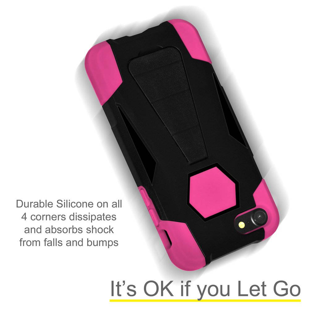 iPhone 7 Case Hybrid Impact Resistant Dual Layer Soft Cover Hard Shell Kick Stand Case for Apple iPhone 7