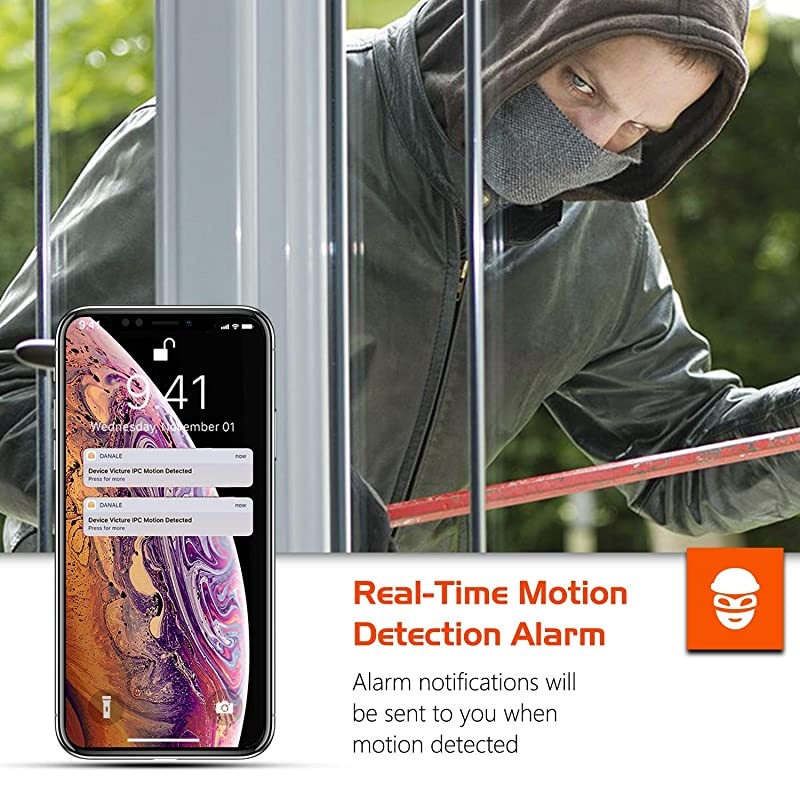 Security Camera WiFi IP Camera -  HD Home Wireless Baby/Pet Camera with Cloud Storage Two-Way Audio Motion Detection Night Vision Remote Monitoring,Black