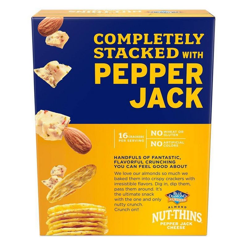 Blue Diamond Nut Thins Pepper Jack Cheese Crackers - 4.25oz