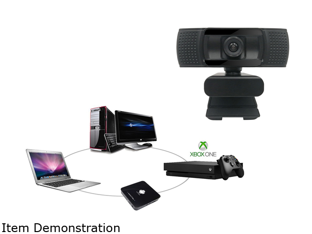 Anivia 1080p HD Webcam W8, USB Desktop Laptop Camera, Mini Plug and Play Video Calling Computer Camera, Built-in Mic, Flexible Rotatable Clip