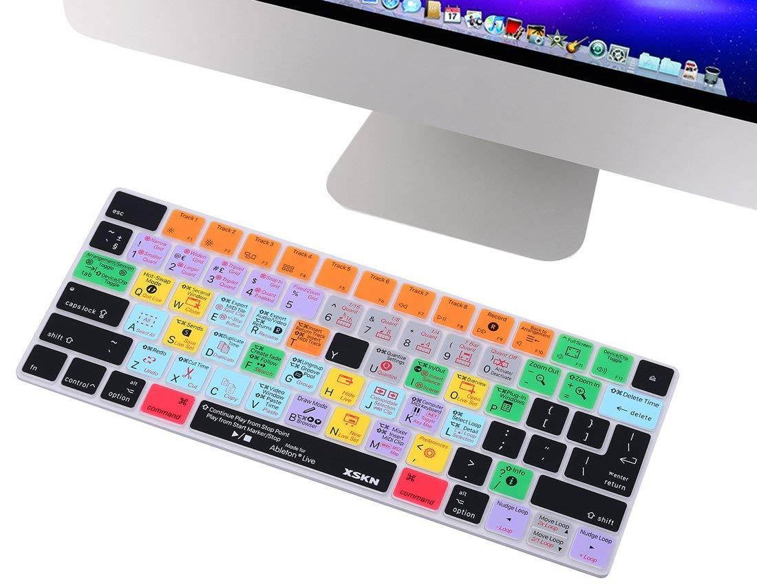XSKN Ableton Live Shortcut Keyboard Cover for Apple Magic Keyboard (MLA22LL/A), US and EU Layout