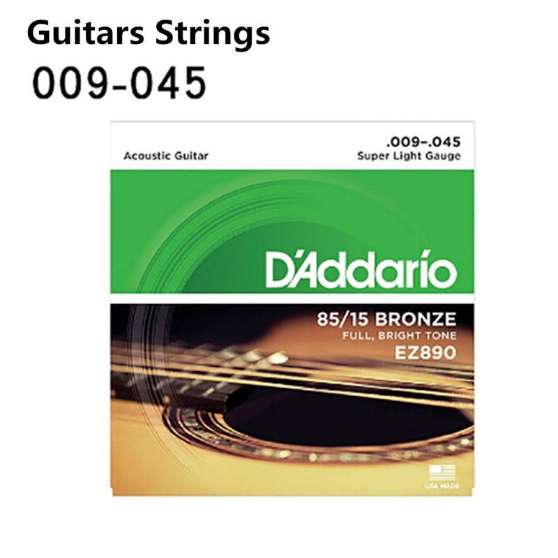 Fashion Hybrid Bronze String Carbon Steel Wire Acoustic Guitar Strings for Acoustic Guitar Music , EZ890(009 thin)