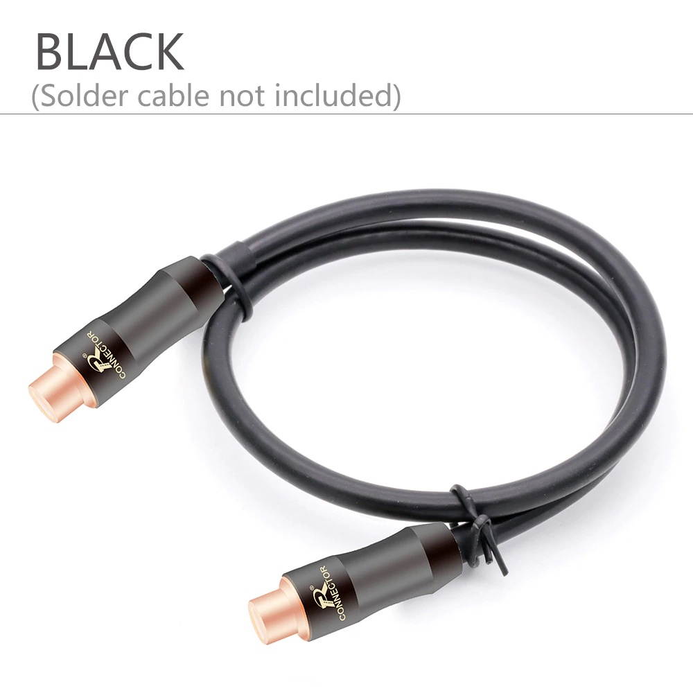 2Pcs/1Pair New arrival Gold Plated RCA Connector RCA female jack adapter Video/Audio Wire Connector Support 6mm Cable blue&red