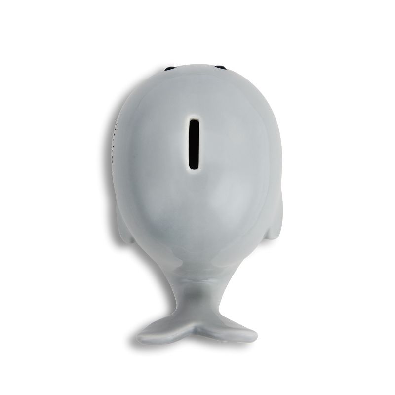 DEMDACO Big Waves Whale Bank 7 x 4 - Grey