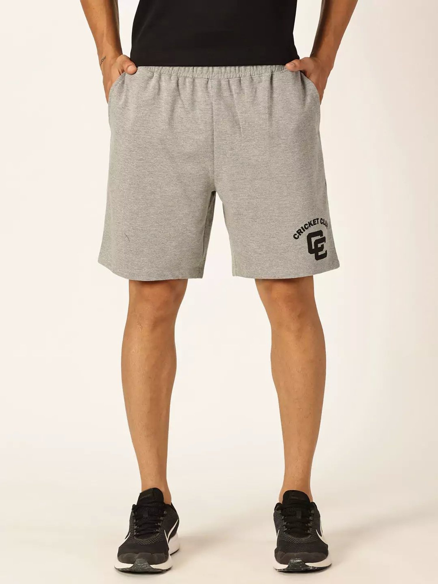 Thomas Scott Grey Melange Regular Fit Shorts