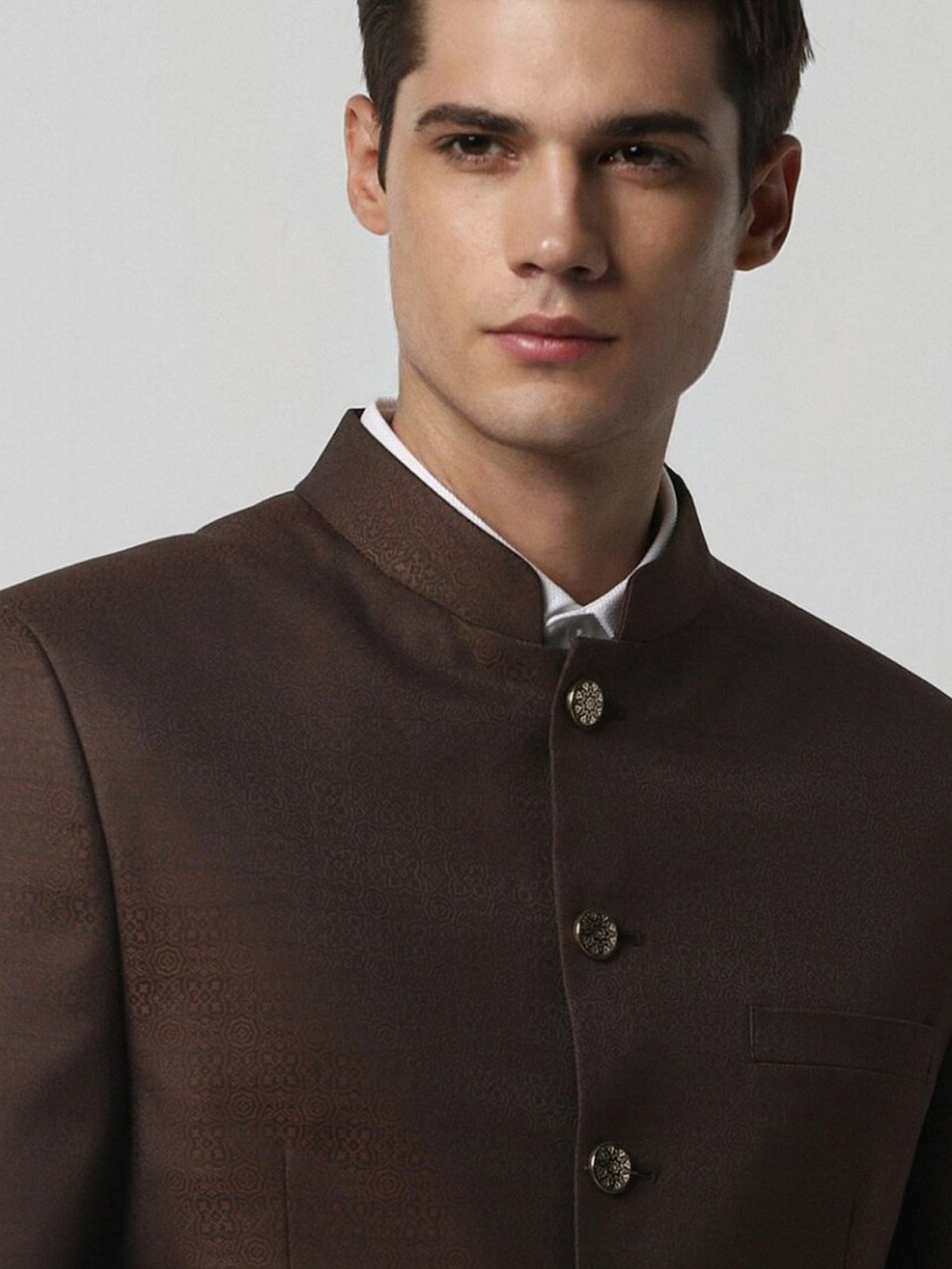 Hangup Cream Regular Fit Ethnic Blazer