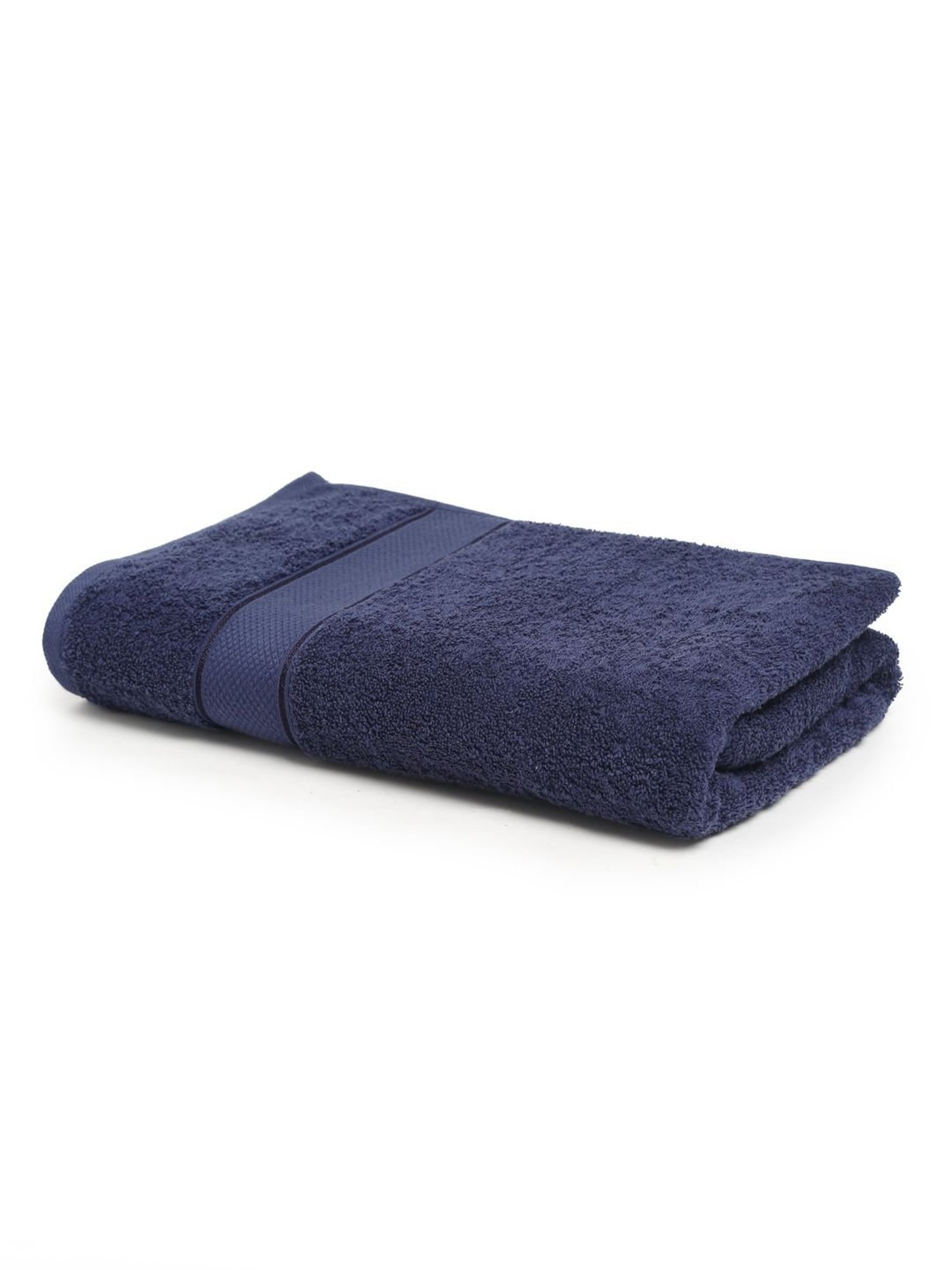 Creeva Navy Blue 525 GSM Cotton Bath Towel