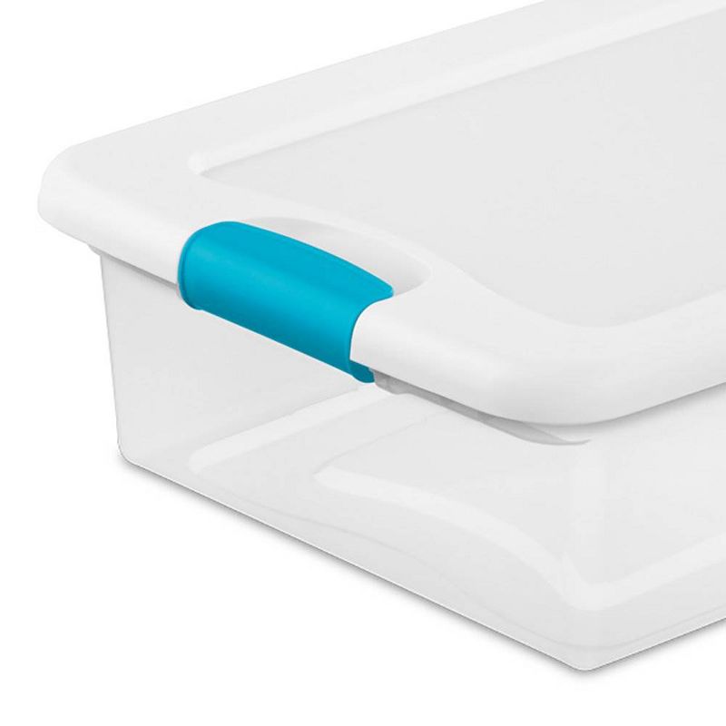 Sterilite 32 Qt Plastic Clear Stackable Latching Storage Box Container (12 Pack)