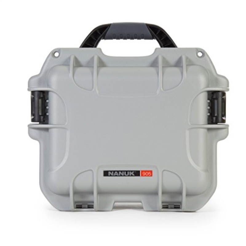 nanuk 905 waterproof hard case empty  silver