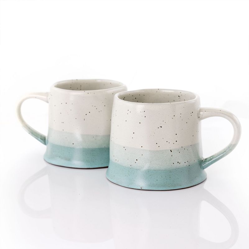 Meritage Charles River 6 Piece 21 Ounce Stoneware Cup Set in Blue