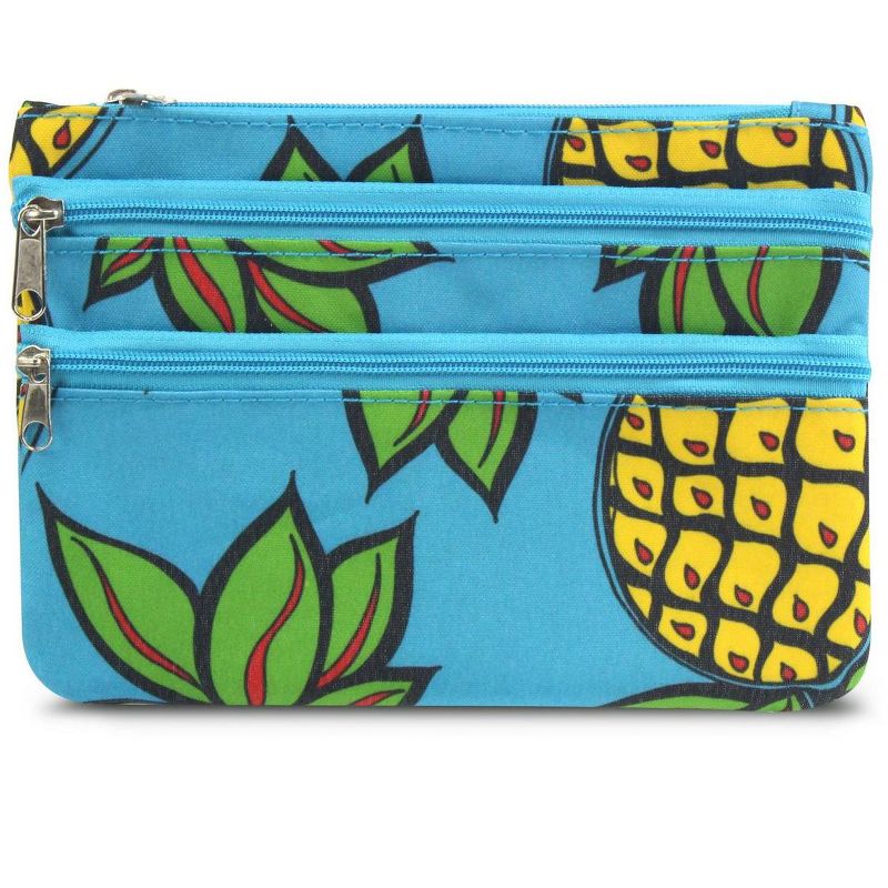 Zodaca Coin Purse Women Zipper Bag Key Wallet Pouch Clutch Key Card Holder - Blue Pineapple