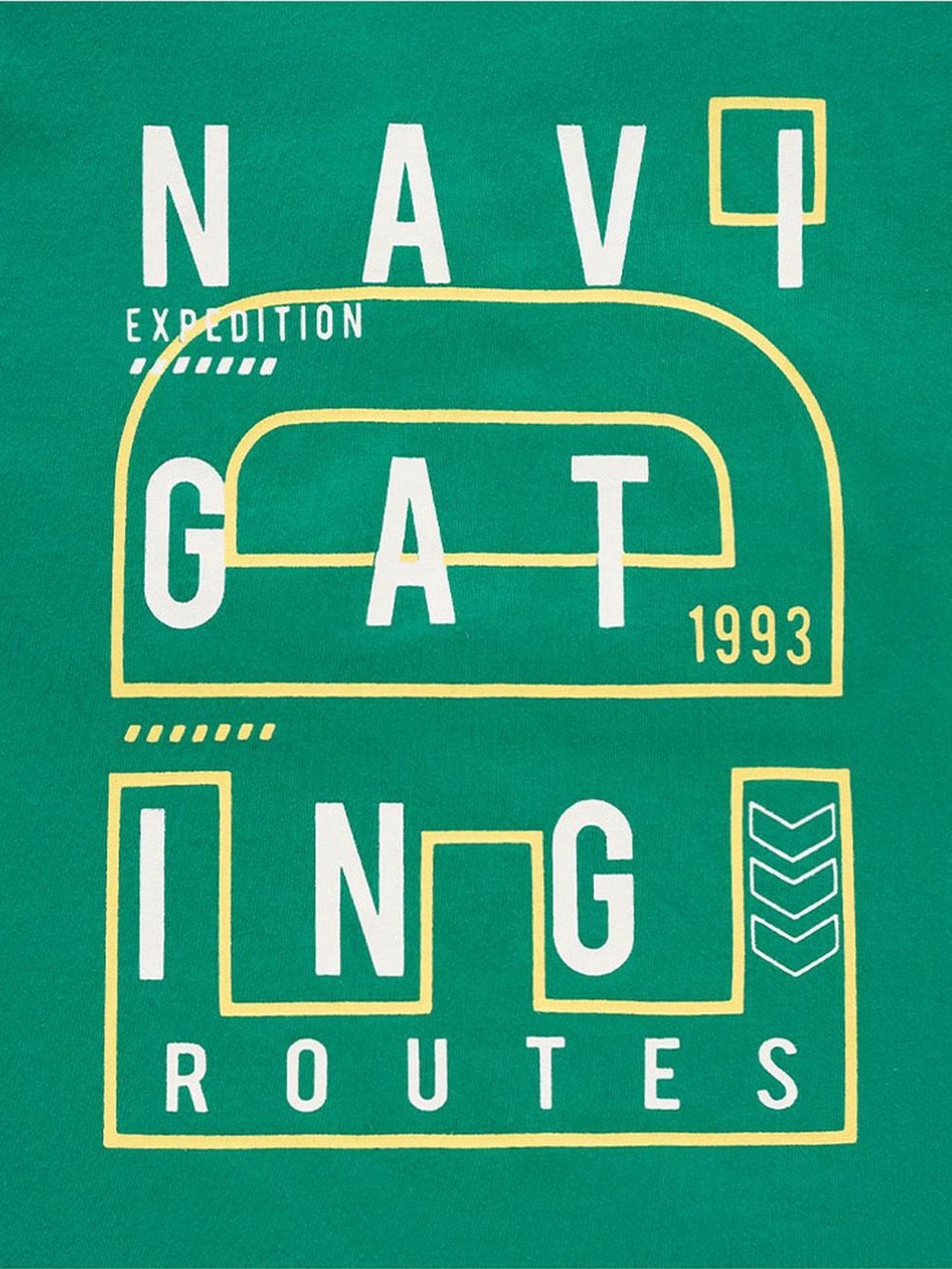 Edheads Kids Green Cotton Printed T-Shirt