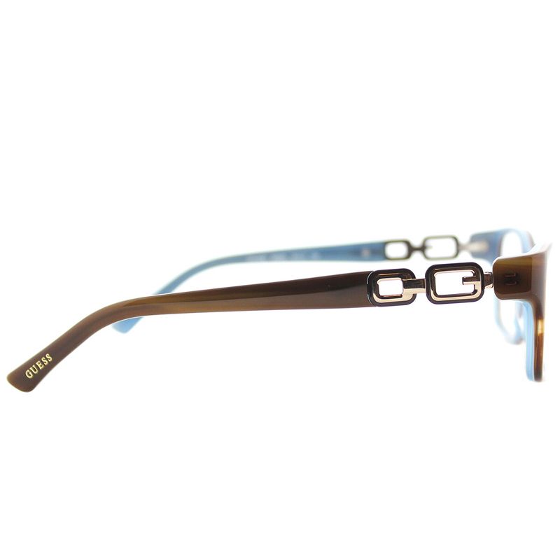 Guess  E50 Womens Cat-Eye Eyeglasses Brown on Blue 52mm