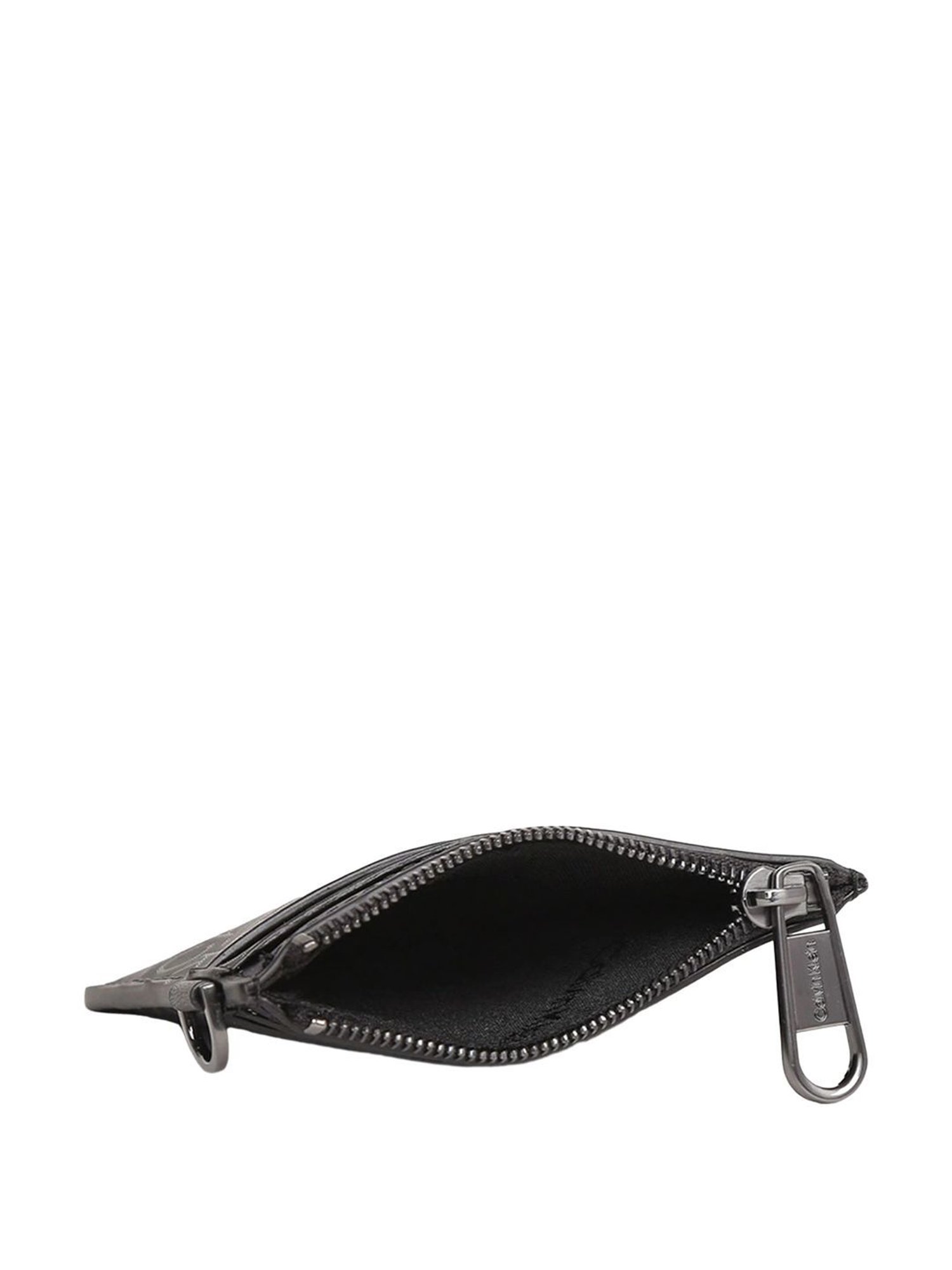 CALVIN KLEIN Black ELEVATED 4CC Logo Card Case