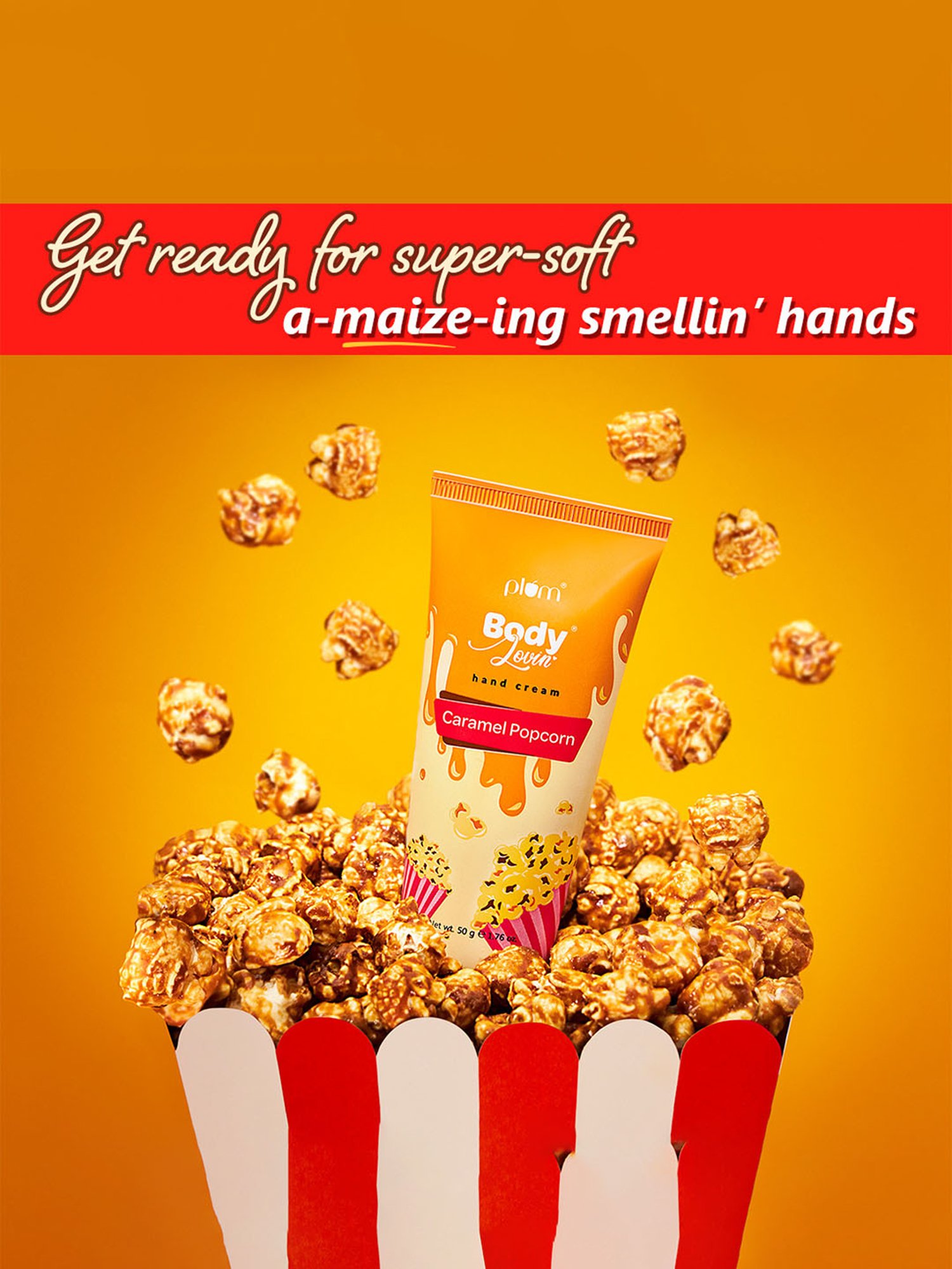 Plum BodyLovin' Caramel Popcorn Hand Cream - 50 gm