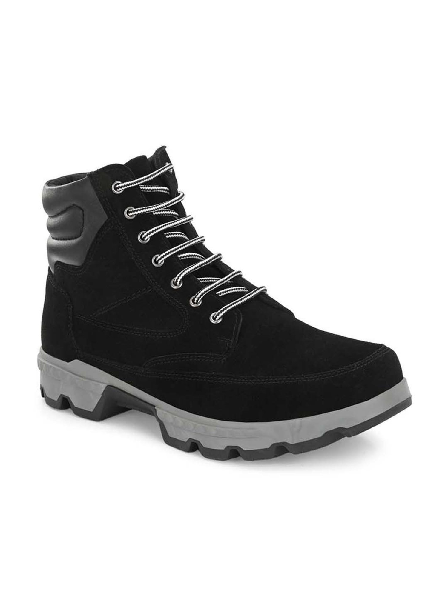Carlo Romano Men's Black Derby Boots
