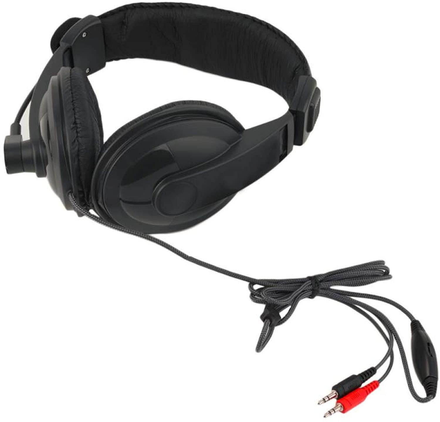 New Wired Headphones Business Bass Stereo Headset Gaming Earphones with Microphone for PC Laptop Mobile Phone Mp3 Meeting Black