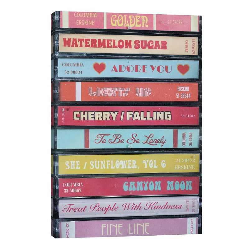 Harry Styles Fine Line As Cassettes by Jordan Bolton Unframed Wall Canvas - iCanvas