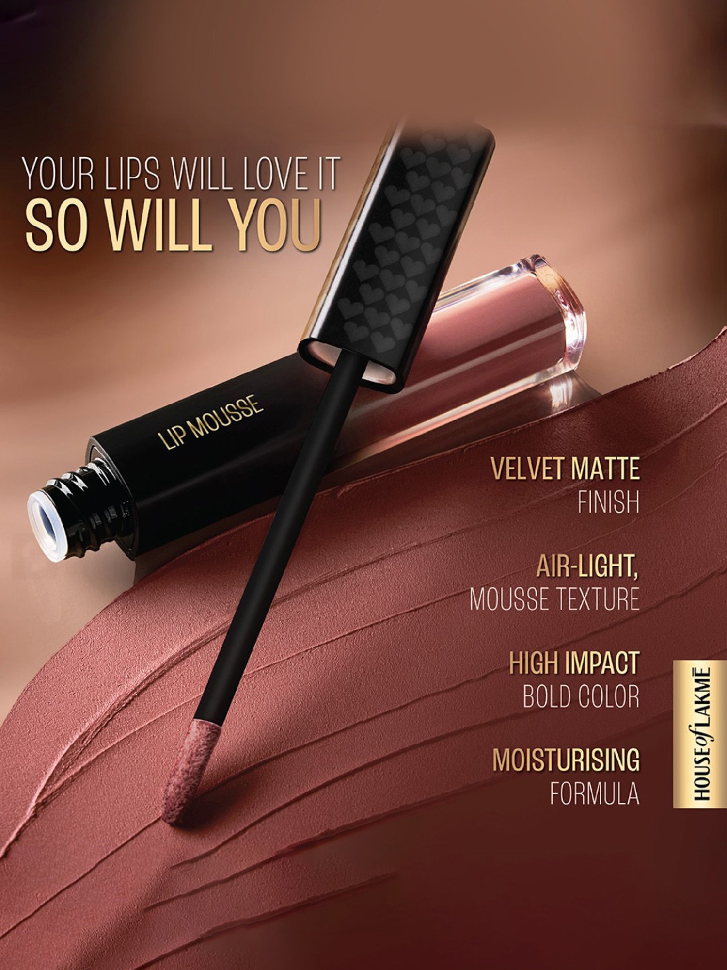 Lakme Velvet Matte Lip Mousse Love Me Red - 4.6 gm