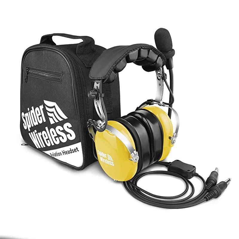 Headset for Pilots, Headset with Comfort Ear Seals, 24db Noise Cancelling, MP3 Support and Carrying Case
