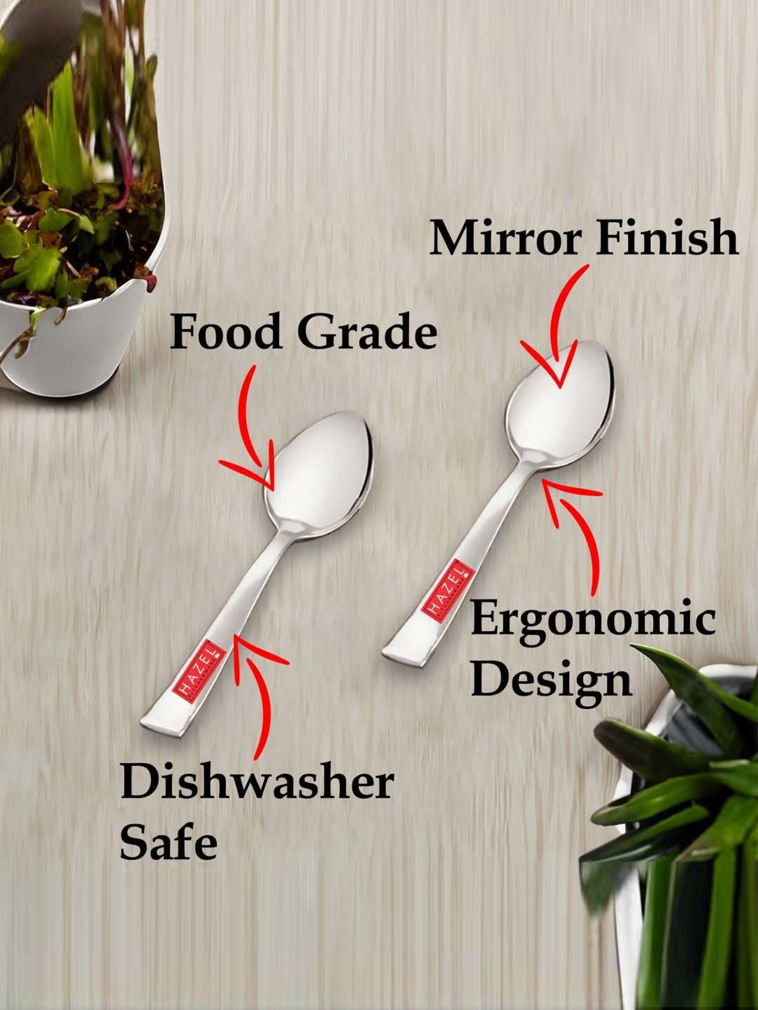 Sumeet S.S.Big Serving&Cooking Spoon Set-5pc(1 Turner,1Serving Spoon,1Skimmer,1Basting Spoon,1Ladle)