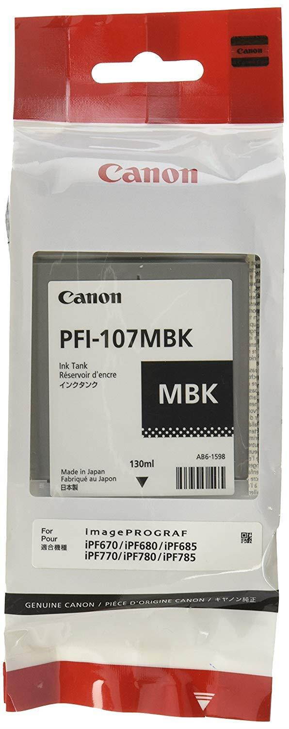 Canon PFI-107MBK Ink Matte black, 130ml, 6704B001 (Standard capacity)