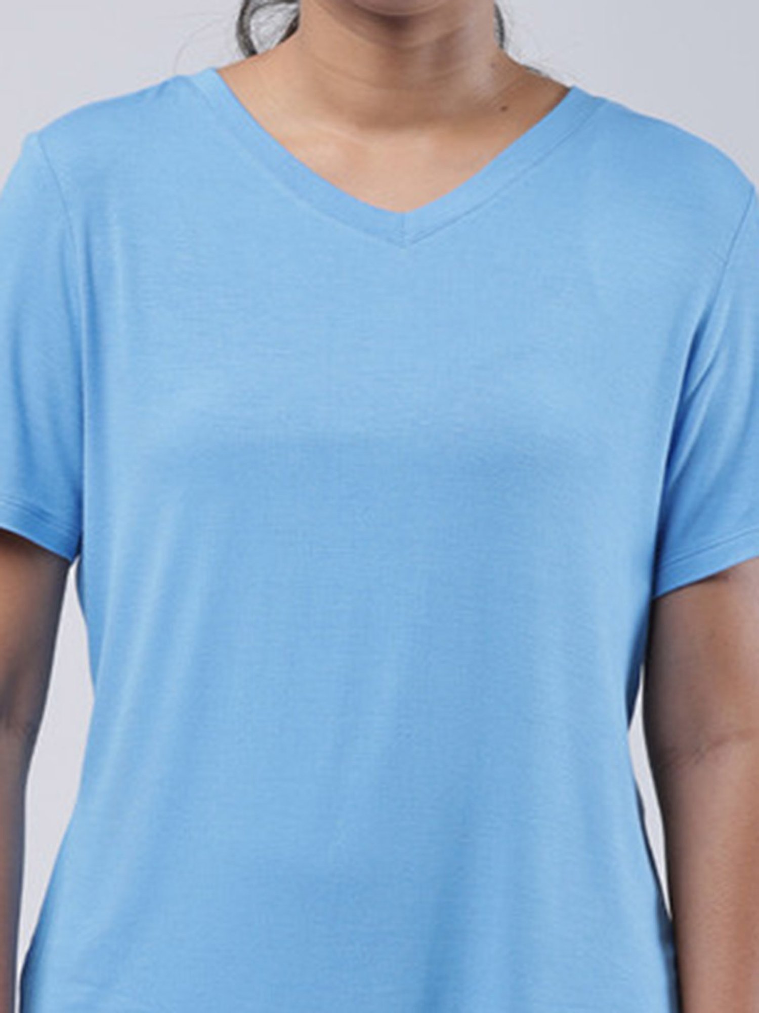 BlissClub Blue Fit-Me-Right Tees - Hourglass Shaped