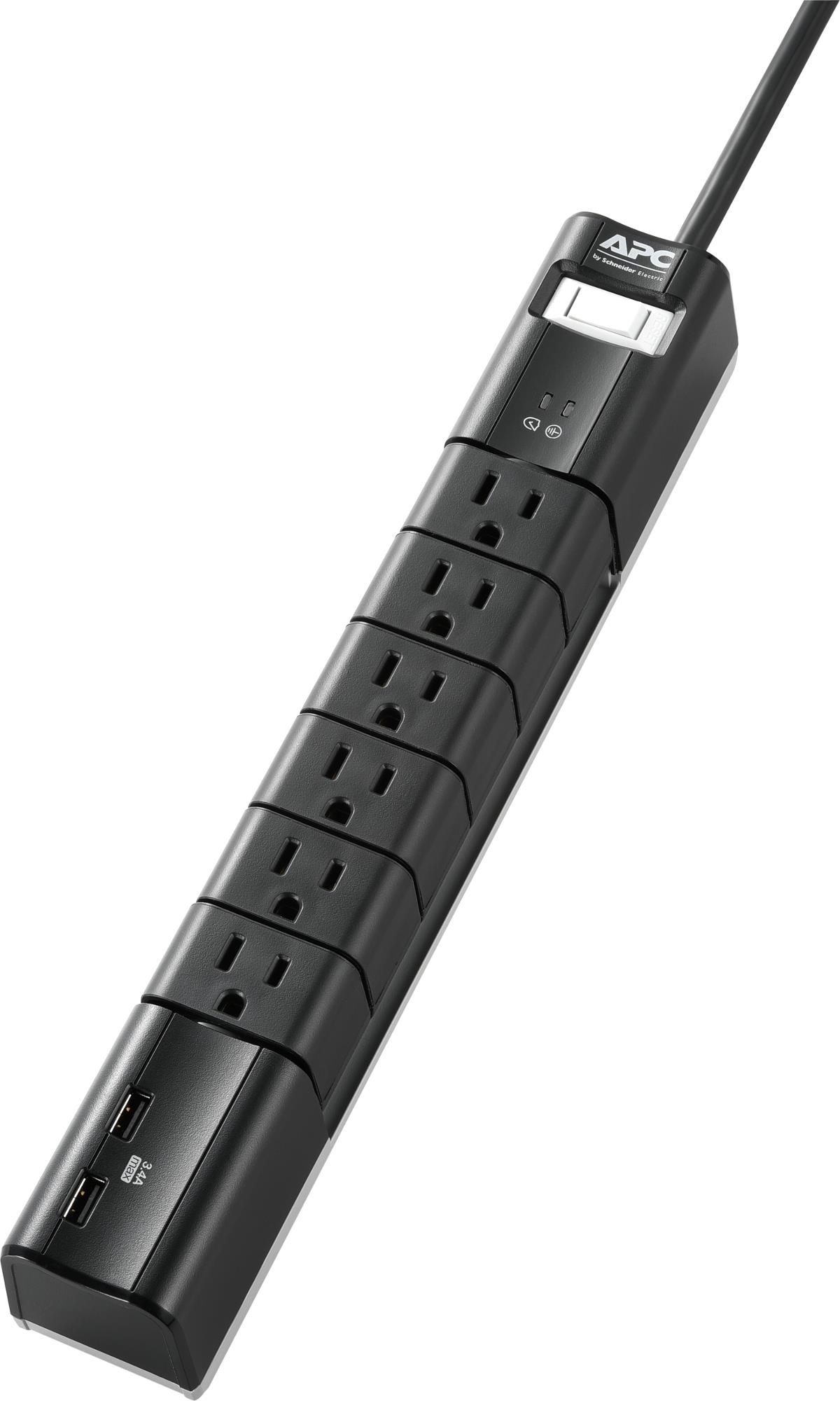 APC by Schneider Electric SurgeArrest Essential 6-Outlet Surge Suppressor/Protector