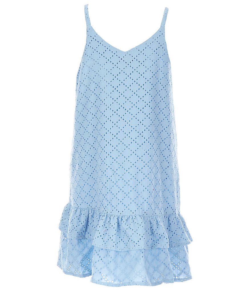 Angie Big Girls 7-14 Stripe Ruffle-Hem Maxi Dress