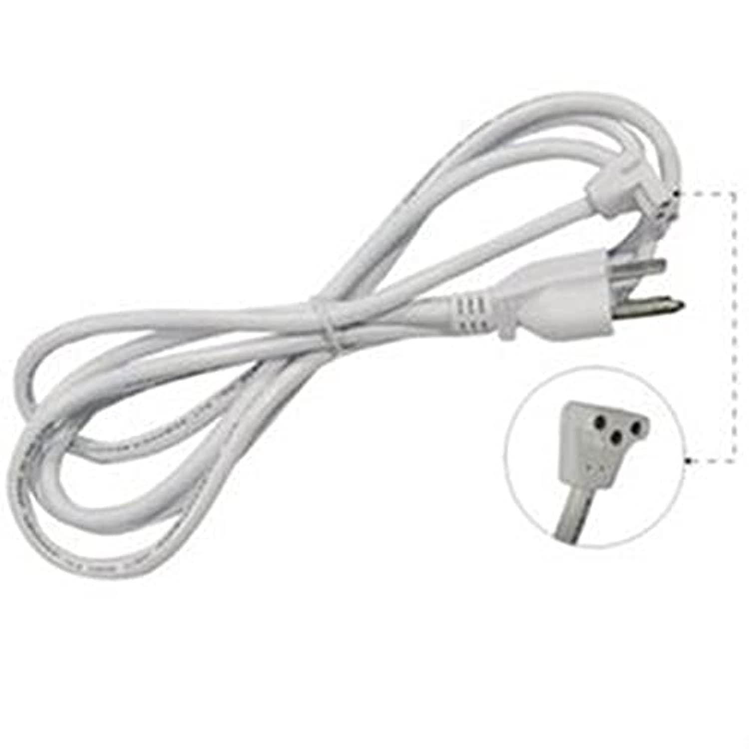 jesco lighting sg-pcll accessory - 72" right angle power cord and 3-prong plug (from front), white finish