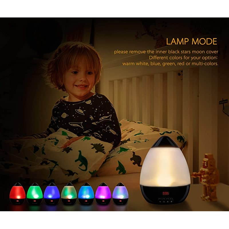 Night Lights for Kids  Colorful Constellation Star Sky Kids Night Lamp with LED Timer AutoShut Off and 360 Degree Rotation Black