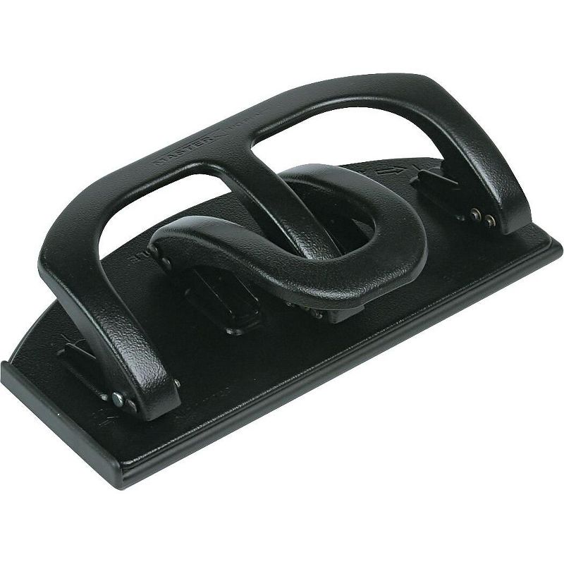 Master 20-Sheet DUO Heavy-Duty Two- and Three-Hole Punches 9/32" Holes Black DP20