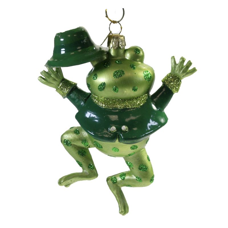 Noble Gems 4.75" Irish Frog Saint Patrick's Day  -  Tree Ornaments