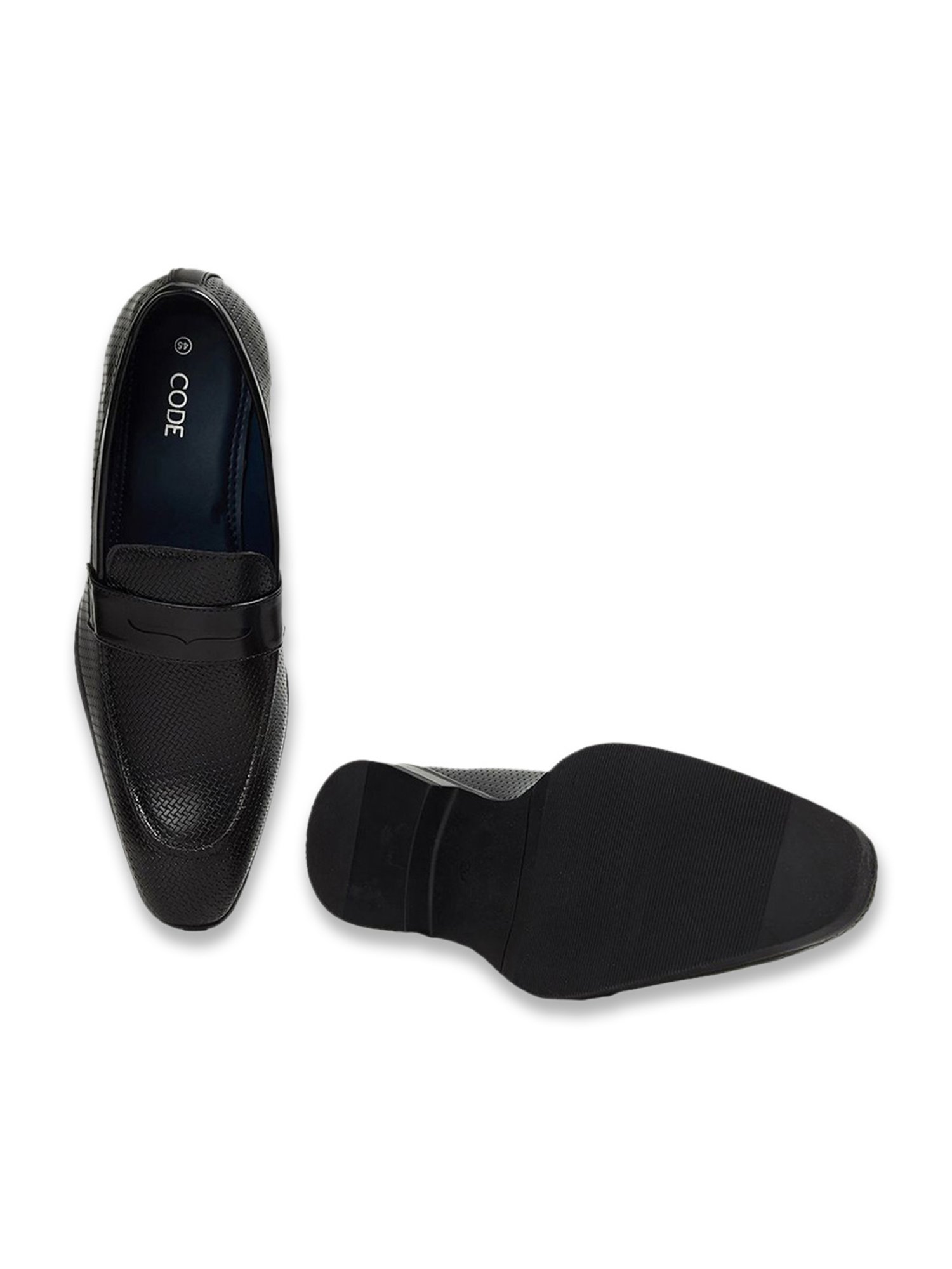 Code by Lifestyle Men's Black Formal Loafers