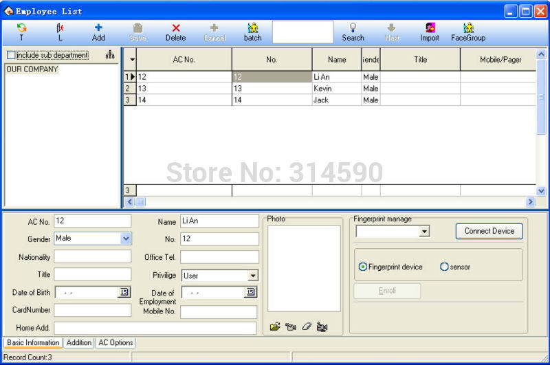 TCP/IP ZK M200plus 125Khz RFID (EM) Card Time Attendance Punch Card Time Clock
