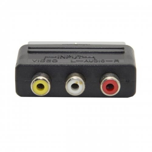 Cablecc Audio Video Composite 3 RCA AV to Scart 21pin Adapter for  Microsoft Xbox & Europe HDTV