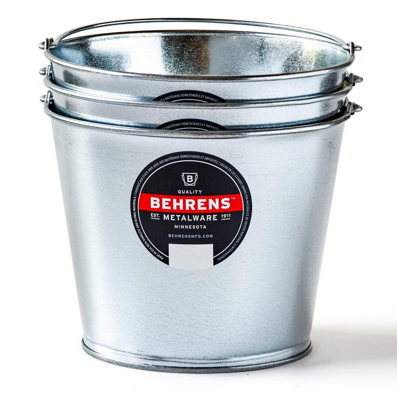 Behrens 5qt 3pk Galvanized Steel Pail Silver