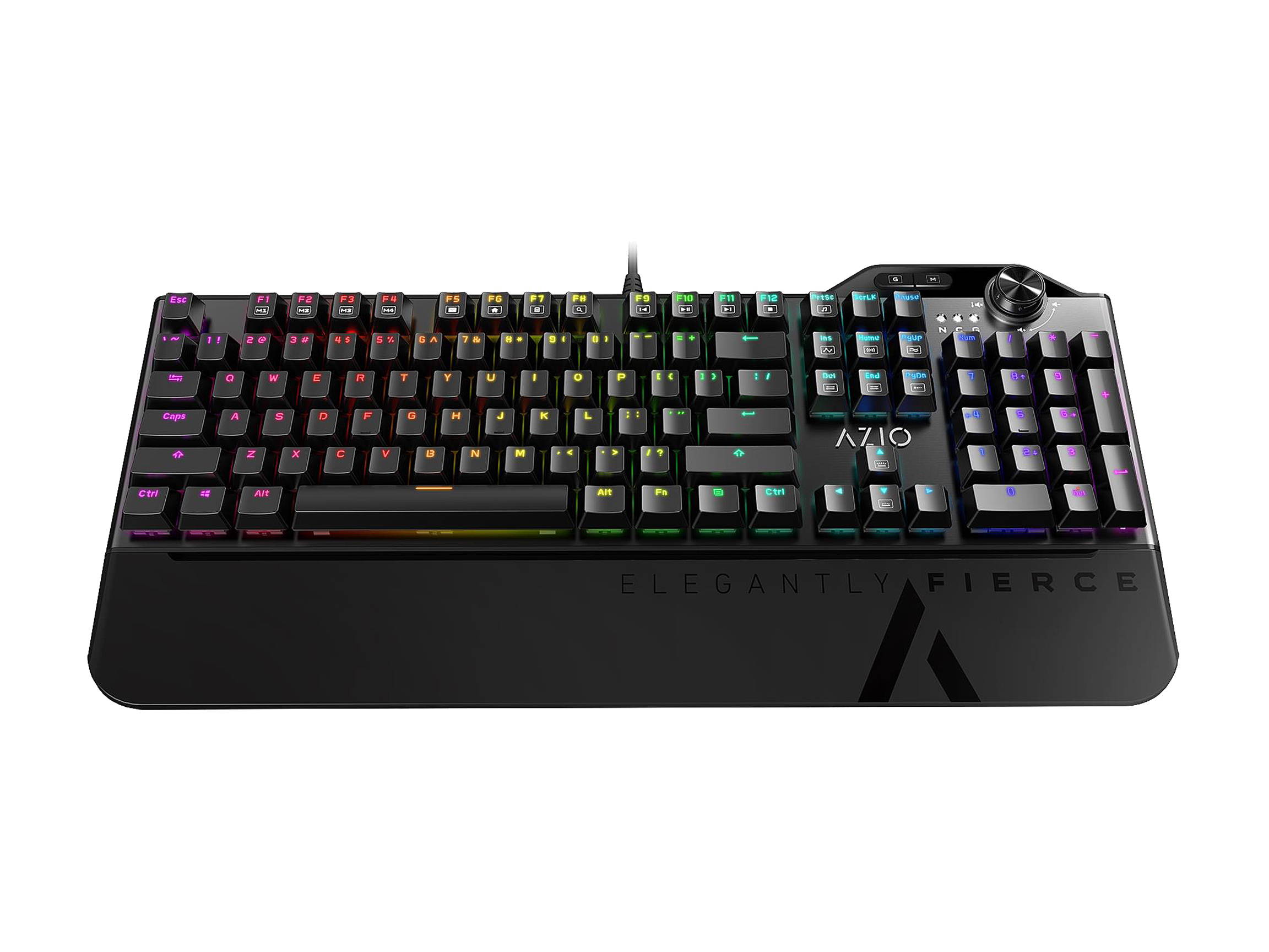 High Performance Gaming Keyboard and Mouse Combo, LED Rainbow Backlit USB Wired Computer Keyboard 104 Key, Spill-Resistant Design, Ergonomic Wrist Rest Keyboard Mouse Set for Windows PC Gamer - Black