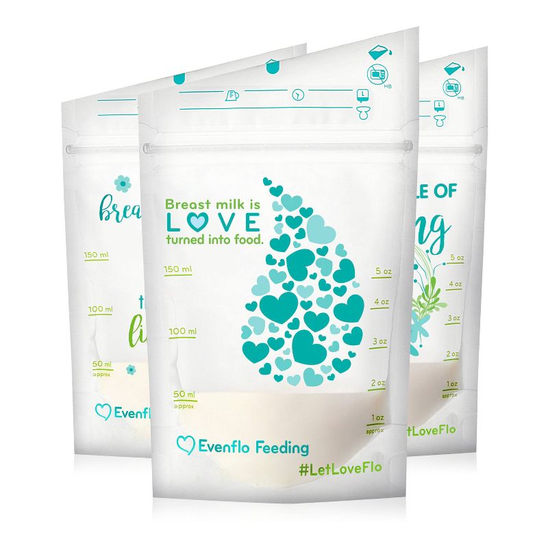 Evenflo Advanced Breast Milk Storage Bags 5oz, 50ct