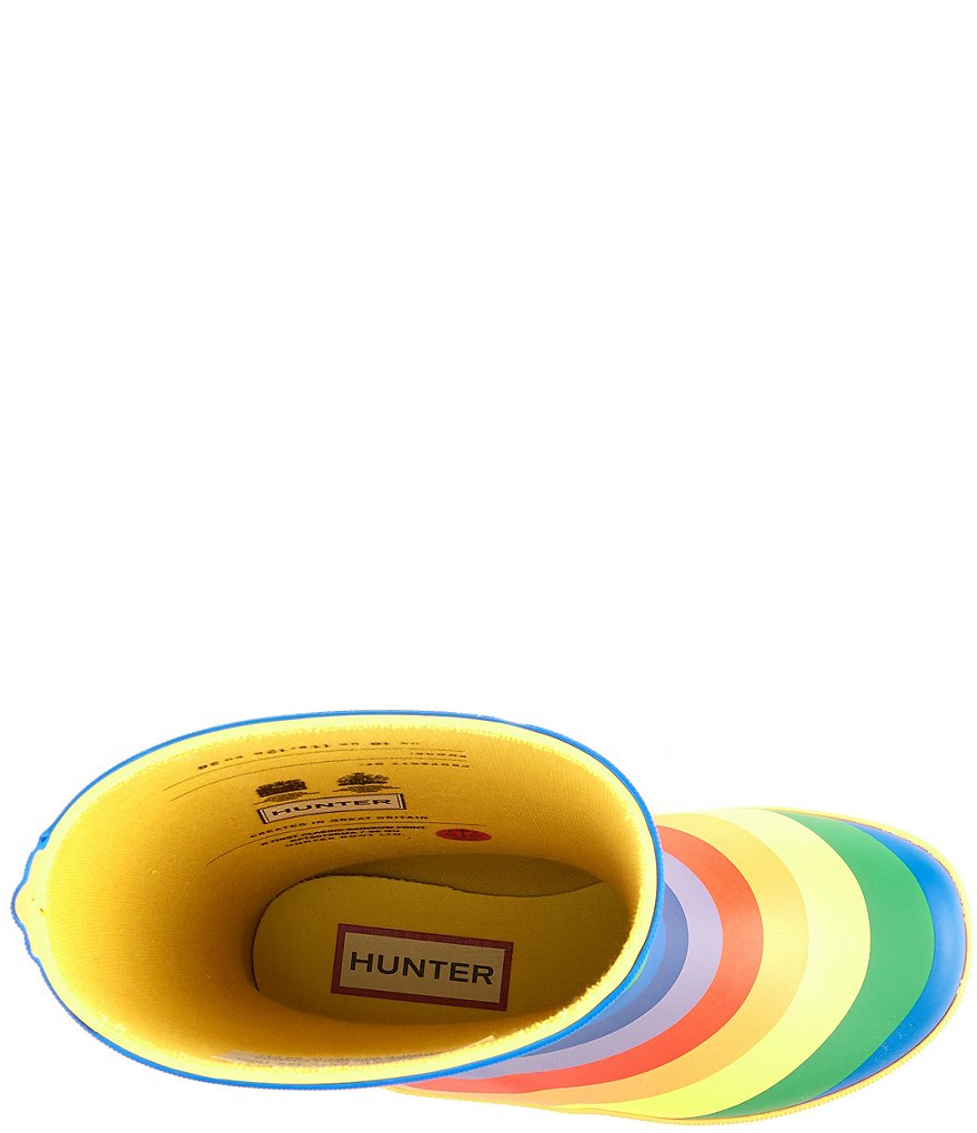 Hunter Girls' Class Rainbow Print Rain Boots (Toddler)