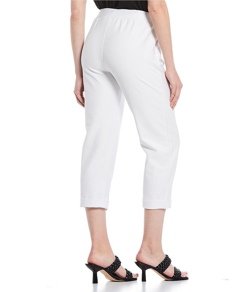 MICHAEL Michael Kors Stretch Knit Twill Pull-On Roll Cuff Crop Pants