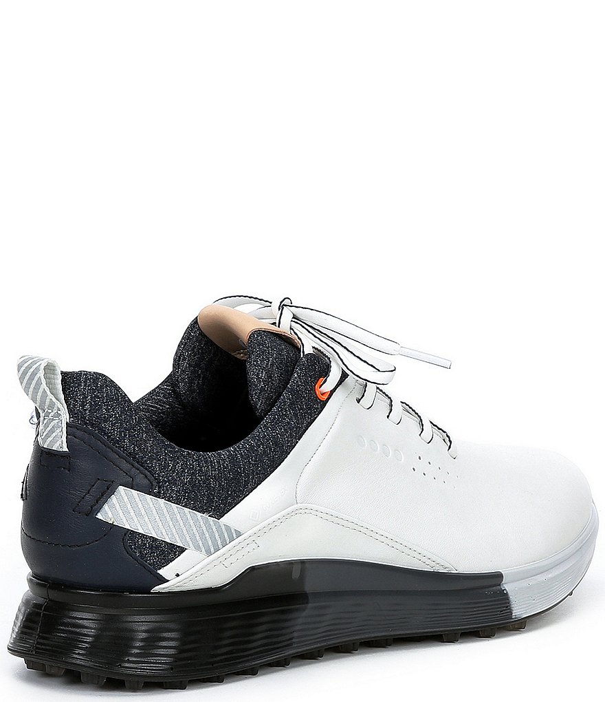 ECCO Men's S-Three Spikeless Waterproof Lace-Up Golf Shoes