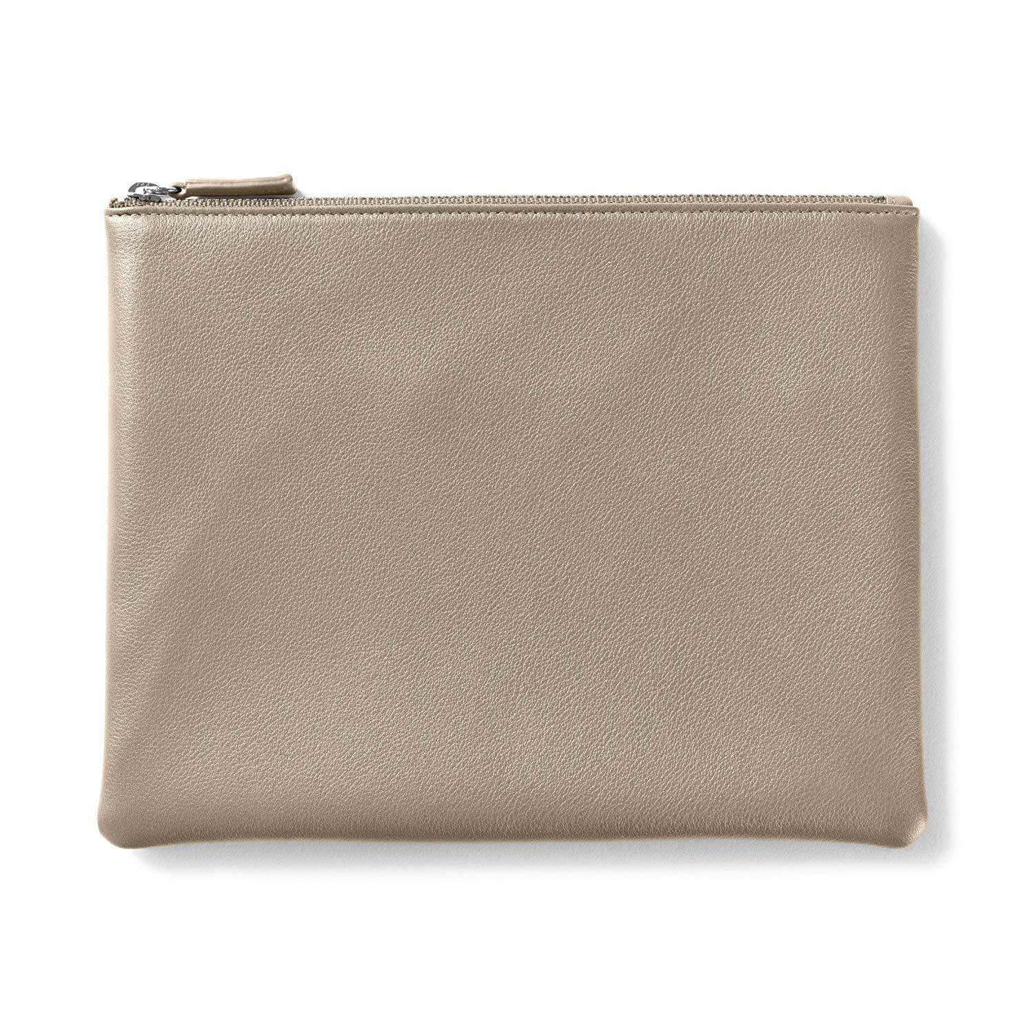Medium Pouch - Full Grain Leather Leather - Ginger (gray)