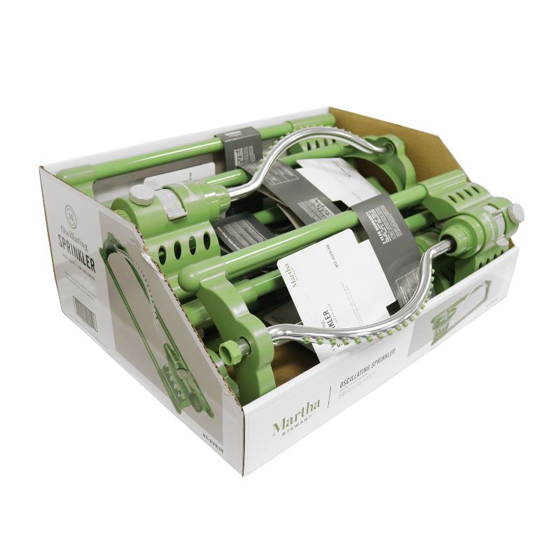 Martha Stewart MTS-OSPR18M Oscillating Sprinkler | 4295 sq ft Max Coverage | 18 Precision Nozzles