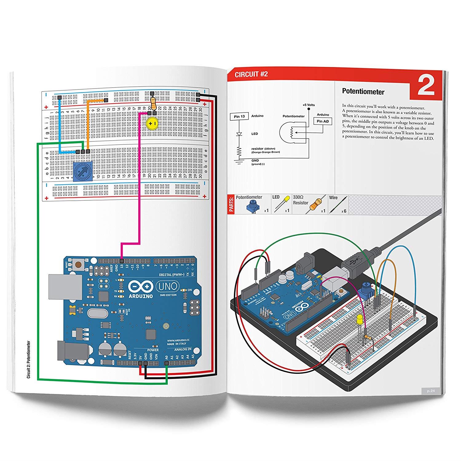 Vilros Arduino Uno 3 Ultimate Starter Kit Includes 12 Circuit Learning Guide
