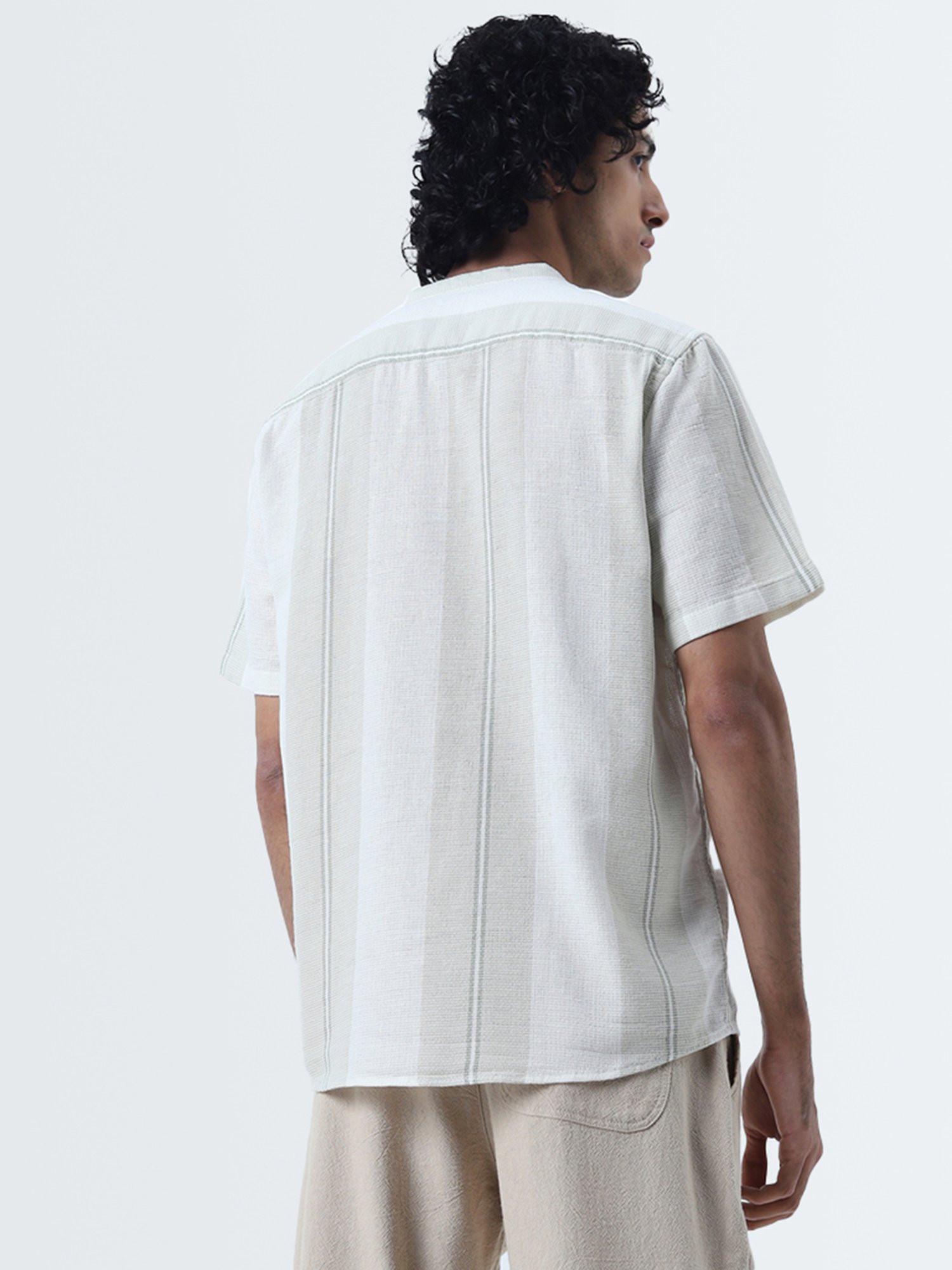 ETA by Westside Sage Textured Resort-Fit Cotton Shirt
