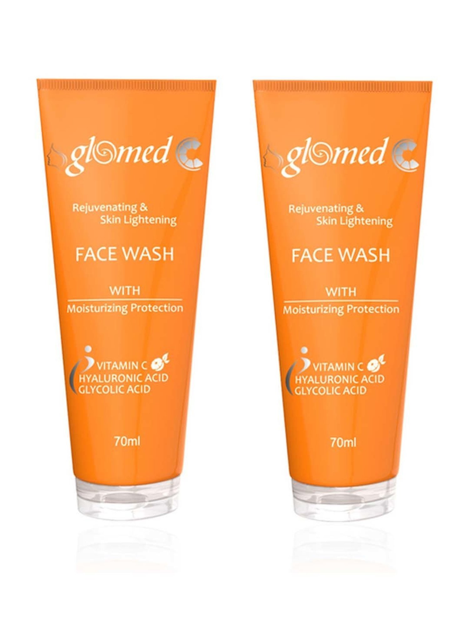 Glomed C Skin Lightening Face Wash - Pack of 2 (70 ml Each)