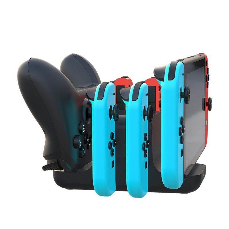 Switch Charger Dock Station for Nintendo Switch, Idealforce 6 in 1 Fast Charger Station Desktop Dock Adapter with Type C Cable for Joycon&Pro Controller