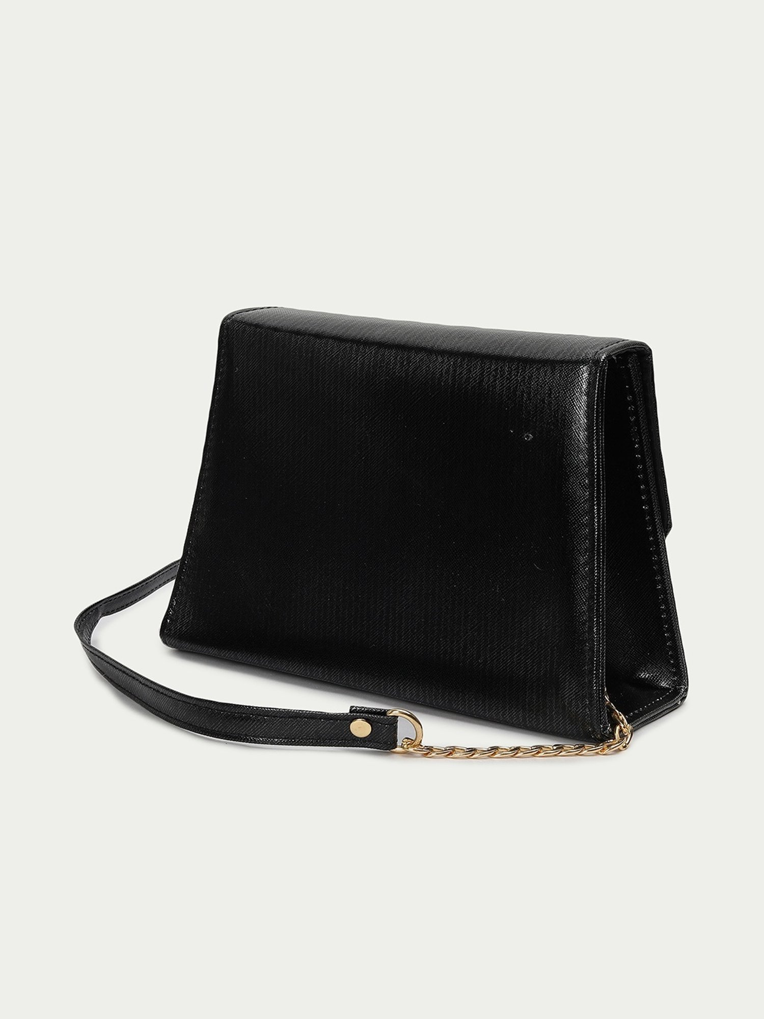 Code by Lifestyle Black Textured Sling Handbag