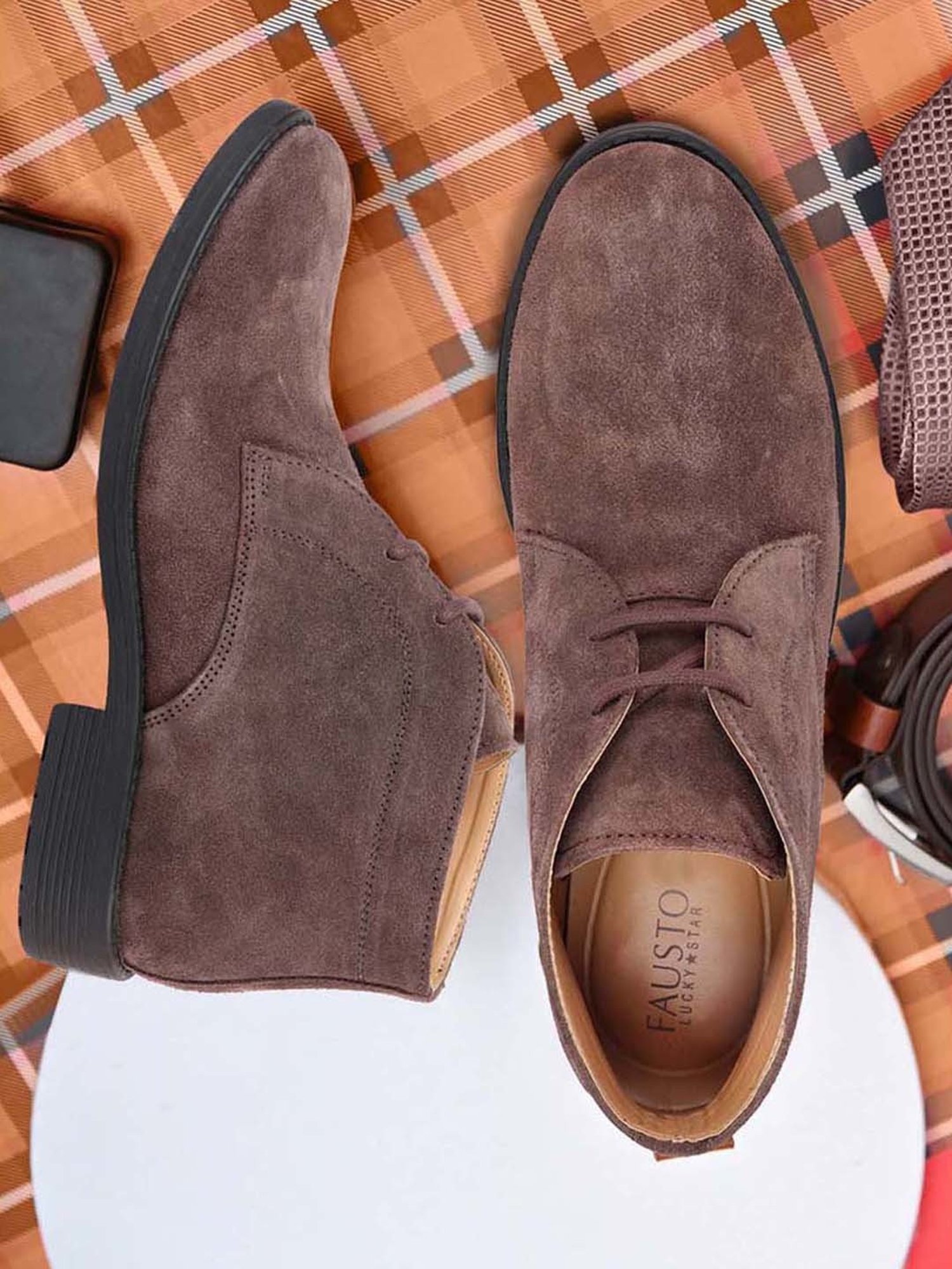 Fausto Men's Brown Chukka Boots